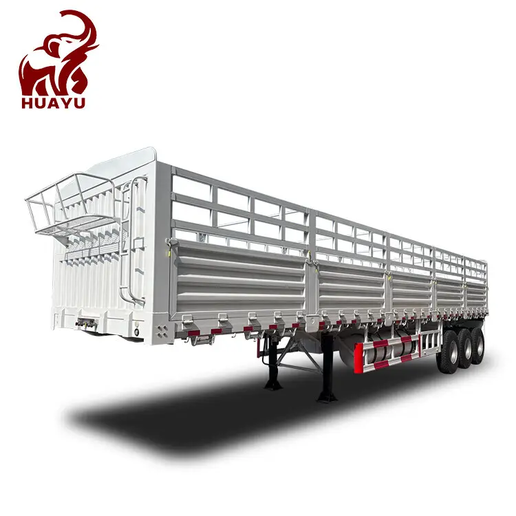 3 Axle Carrier Livestock Animal Fence Cargo Semi Trailer