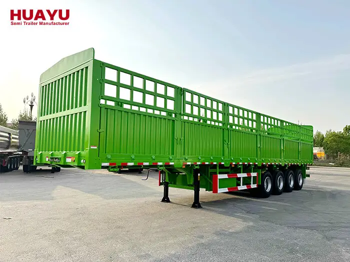 4 Axles Side Wall Fence Cargo Semi Trailer