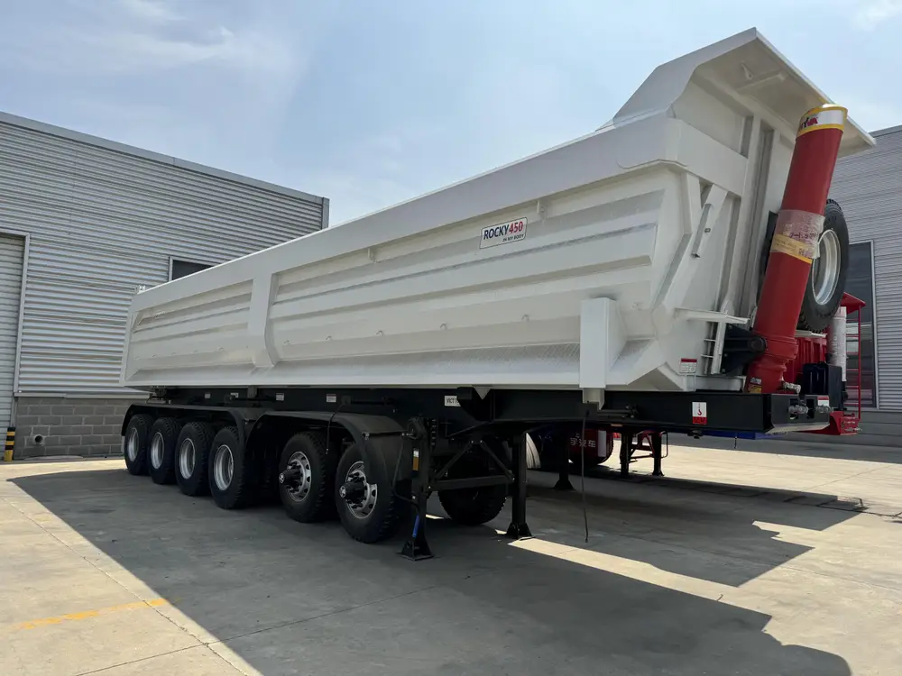 6 Axle U Shape Rock Body End Dump Semi Trailer